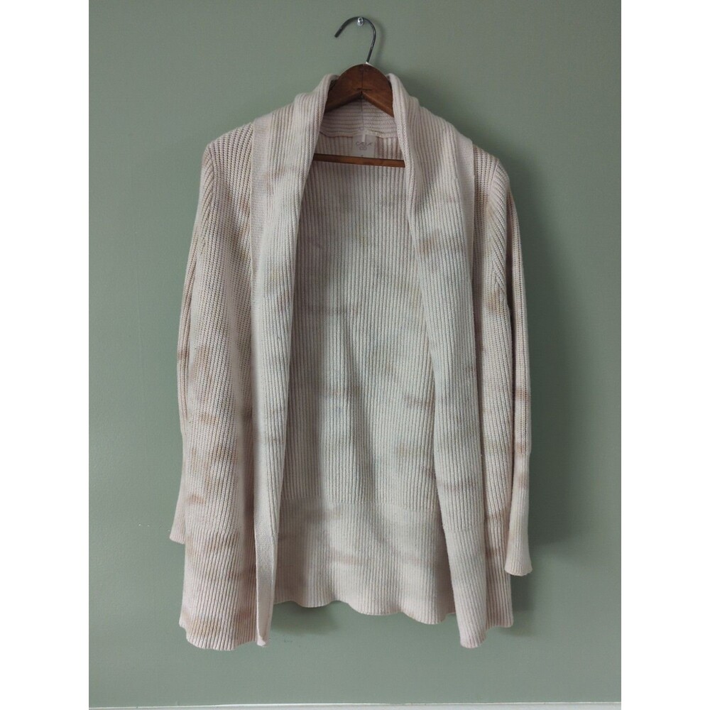 Calia Womens Small Open Front Cardigan Sweater Daybreak Pink Neutral Tie Dye S